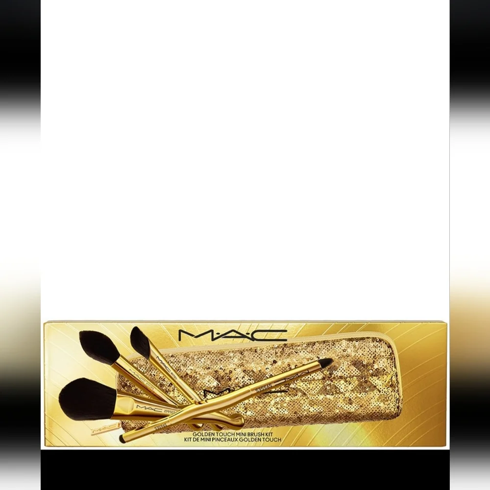 NIB MAC Cosmetics Gold Makeup Brush Set - Picture 3 of 5